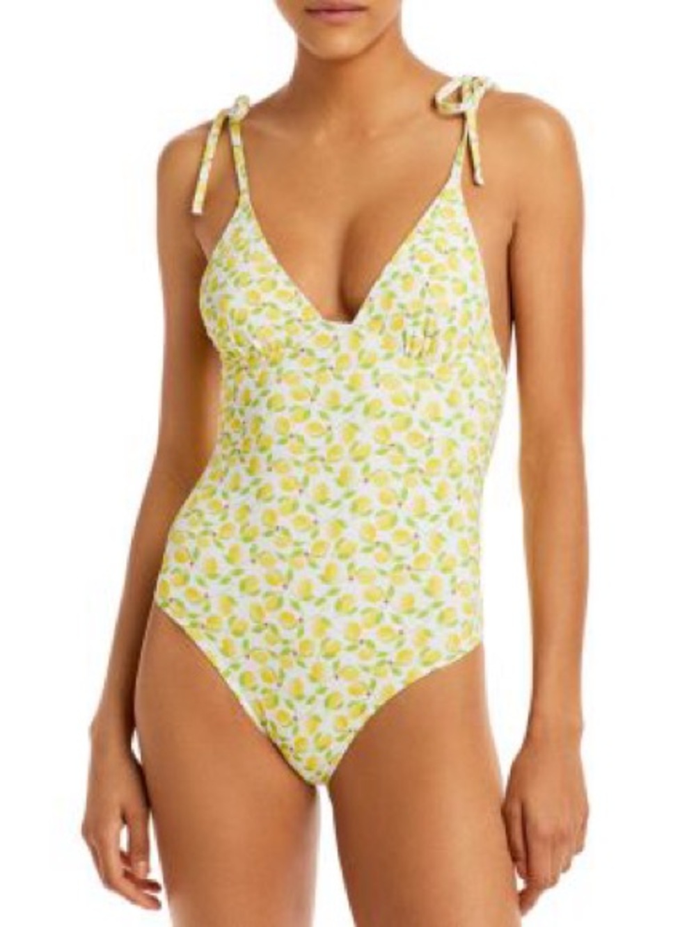 NWT Solid & Striped XL Olympia Lemon Print One Piece Swimsuit Yellow